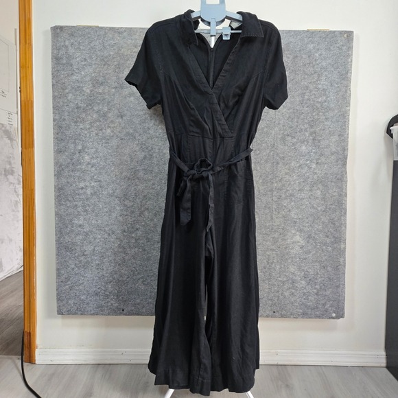 Maeve Pants - Maeve Women Black Utility Wrap Wide Leg Jumpsuit‎ 18W
